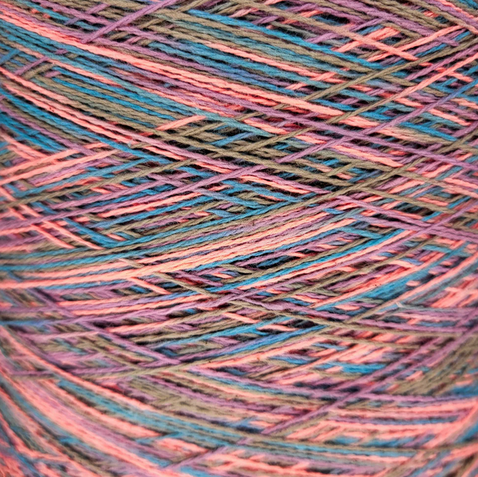 8/2 (WL) Cotton Variegated - Coral Reed 1# - 1 in stock